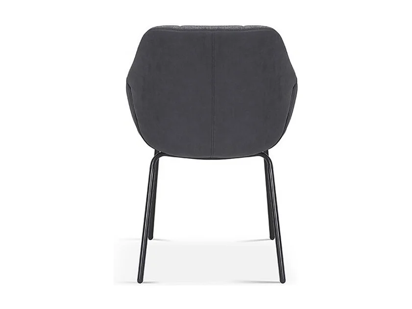 Silla SAM Tela Gris Respaldo PU Gris oscuro, dimensiones H85 x L57.5 x P65, ideal para tu cocina o comedor.