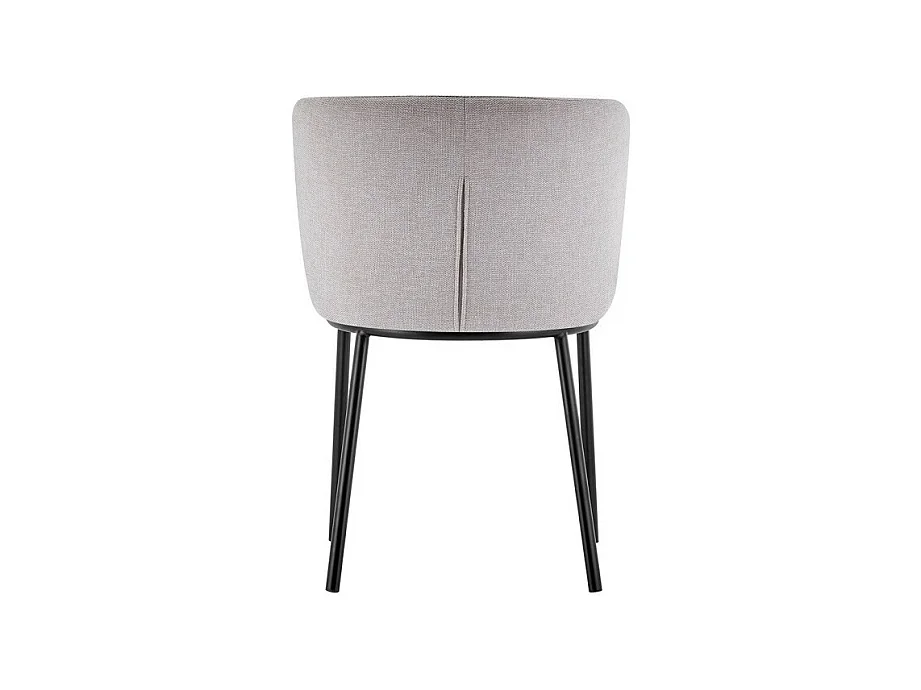 Chaise ARTHUS – Tissu beige avec pieds métal noir – H76 × L52 × P54 cm