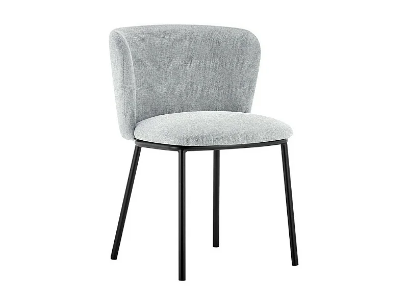 Sedia 'ARTHUS' in tessuto grigio chiaro, dimensioni H76 x L52 x P54, ideale per la vostra cucina o sala da pranzo.