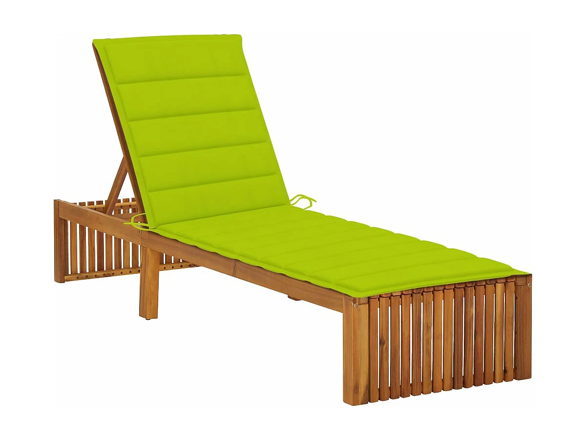 Transat chaise longue bain bois marron 200 x 60 x 30 cm 02_0012346