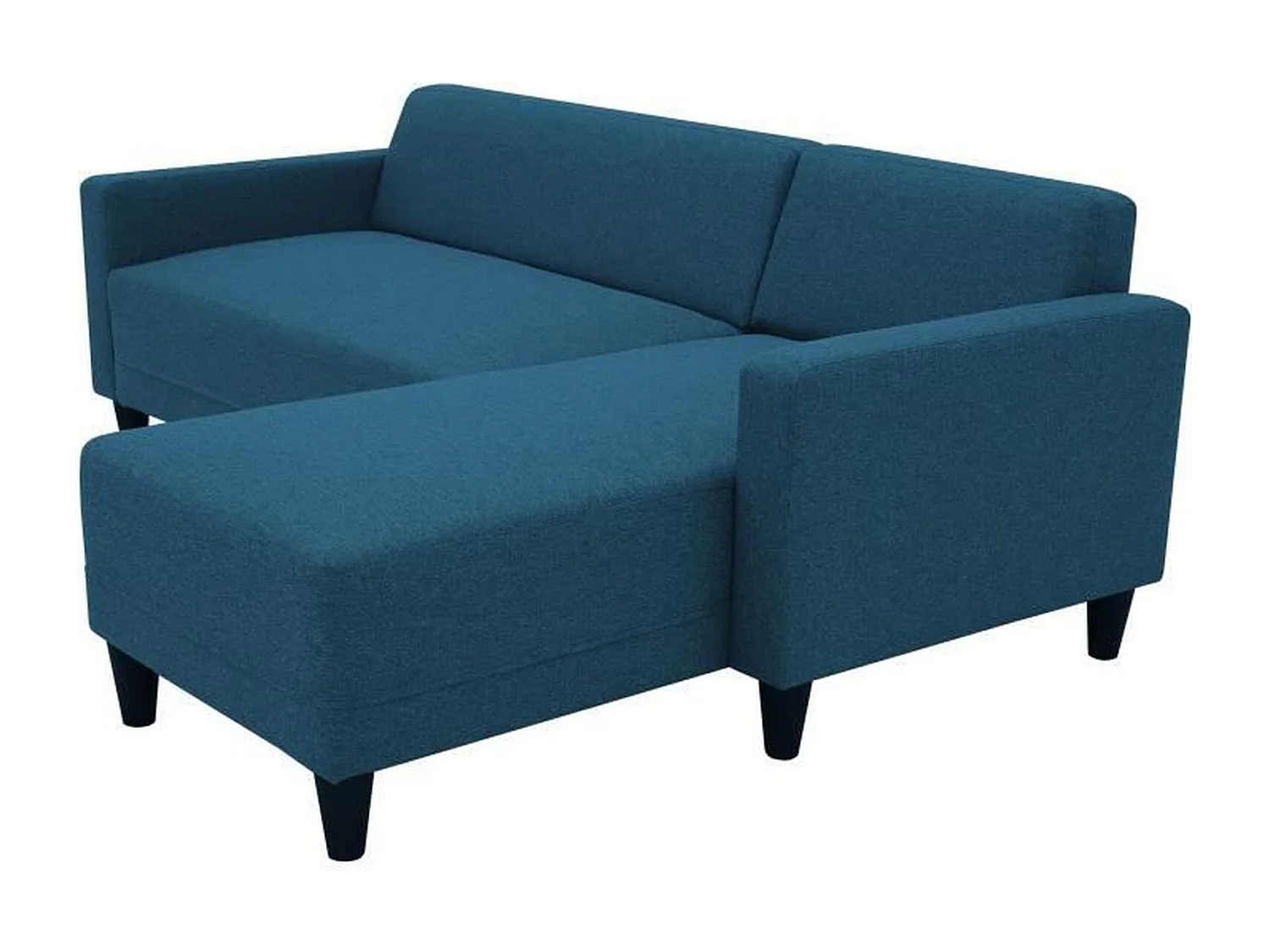 BOB 4-zits vaste hoekbank - Stof Navy - Omkeerbaar - 197 x 117 x 65 cm