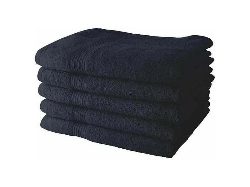 5 Badetücher 70 x 130 cmMarineblau