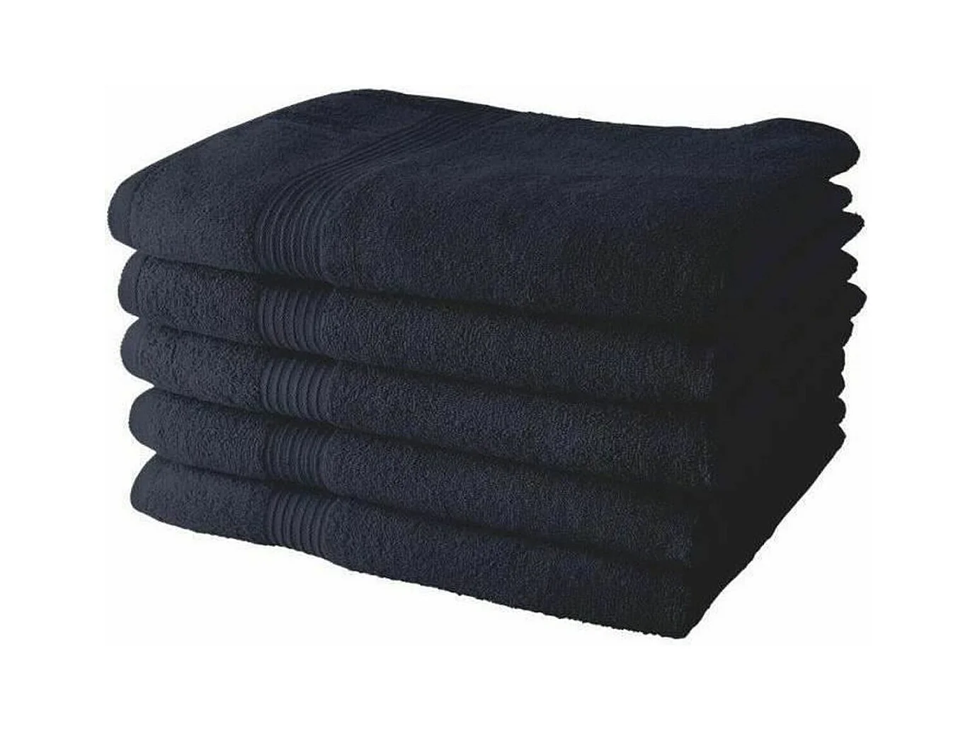 5 draps de bain bleu marine 70 x 130 cm