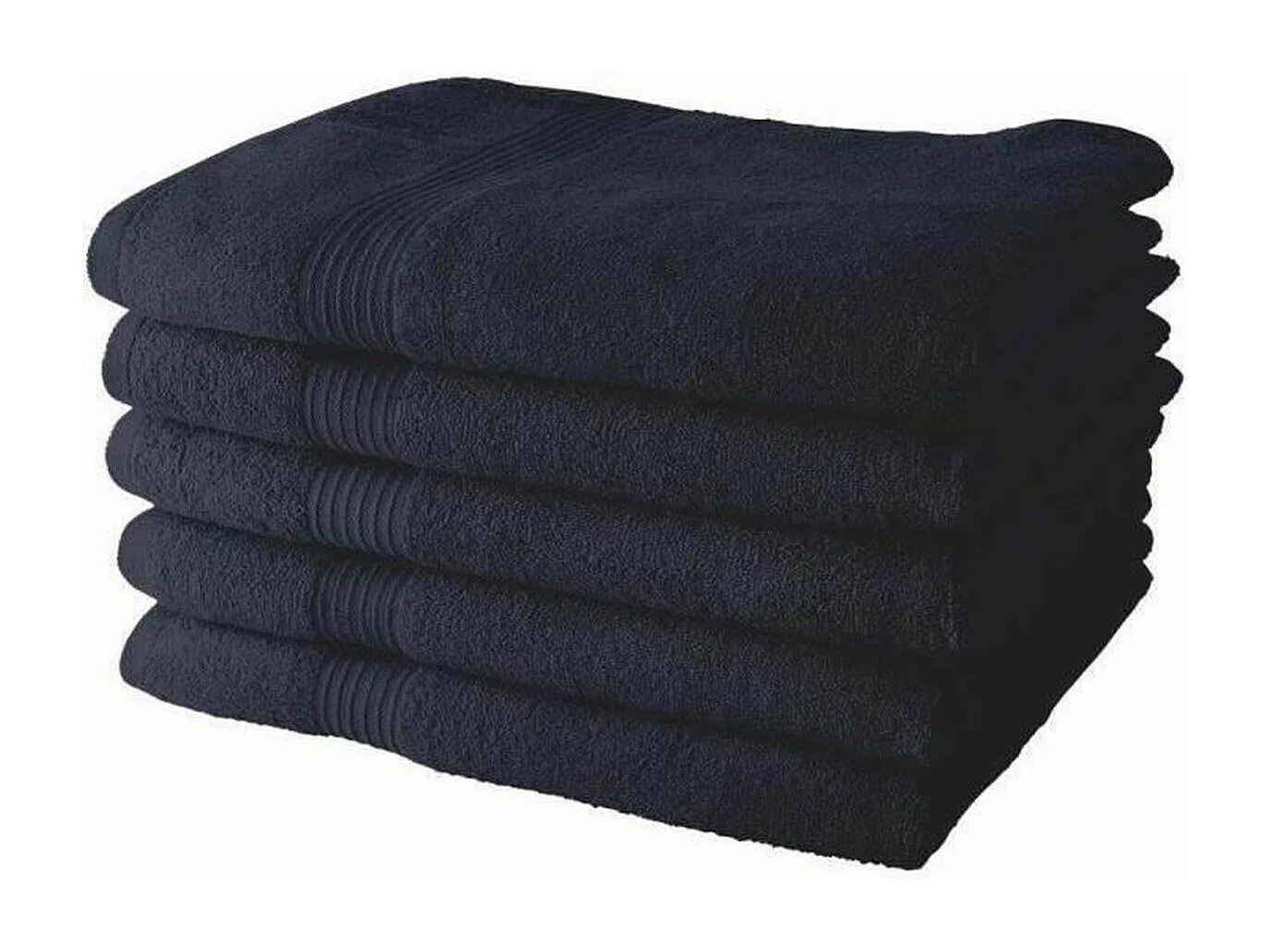 5 draps de bain bleu marine 70 x 130 cm