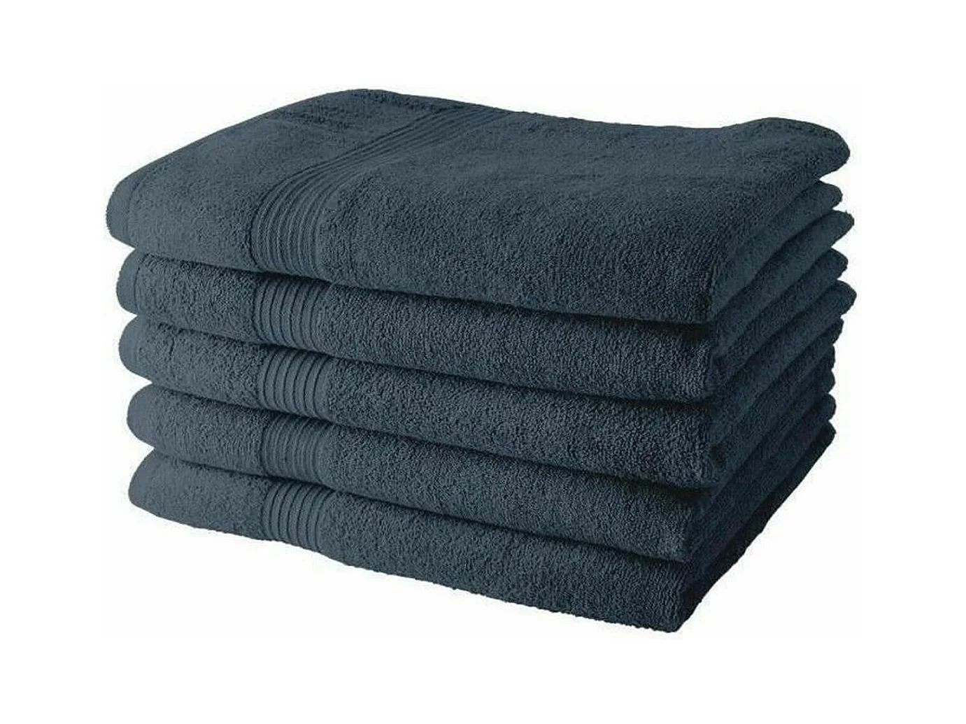 5 Draps de bain denim 70 x 130 cm