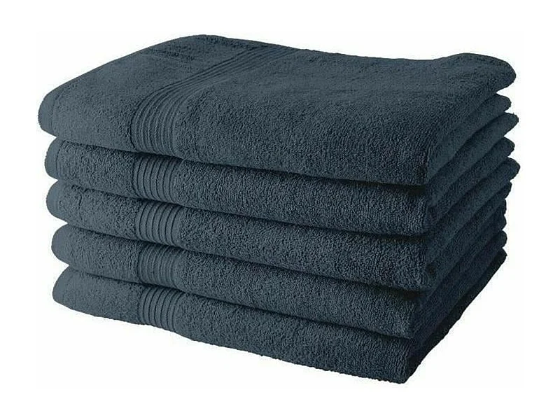 5 Draps de bain denim 70 x 130 cm