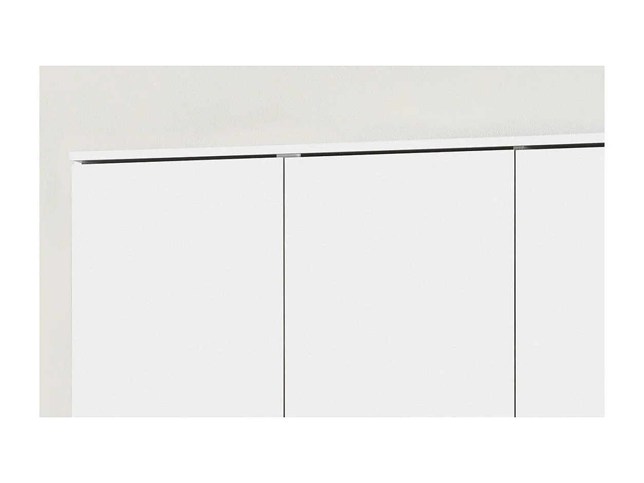 Kledingkast met 3 deuren, wit, collectie REY. Ideale garderobekast voor uw hal of wasruimte.