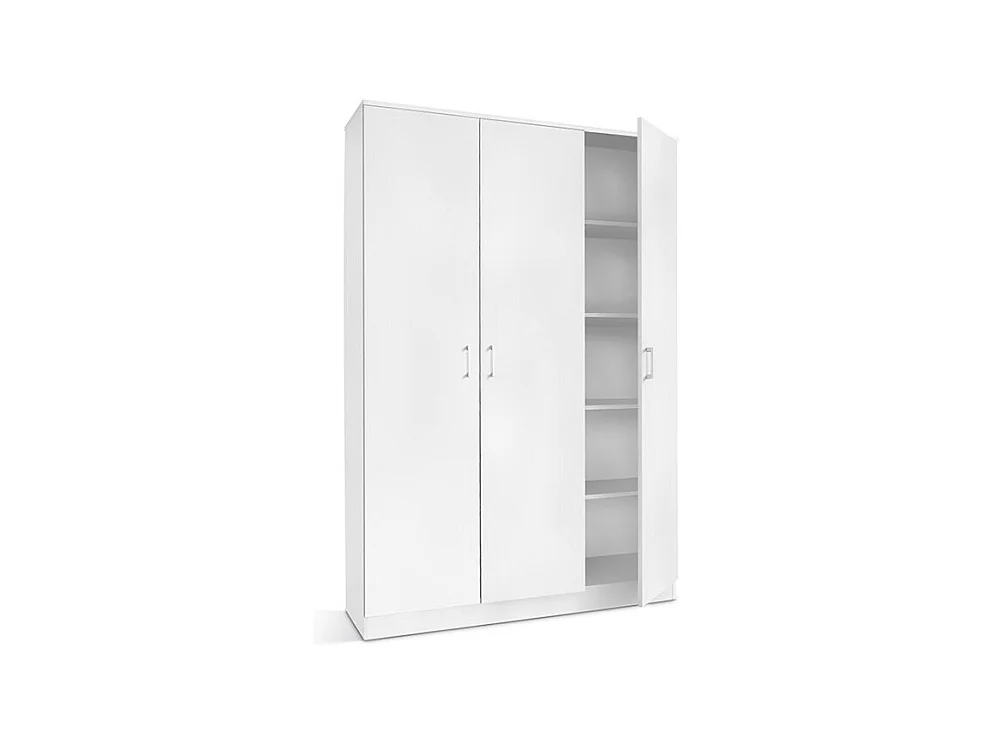 Armoire REY – 3 portes – 120×180 cm – Blanc – Style moderne