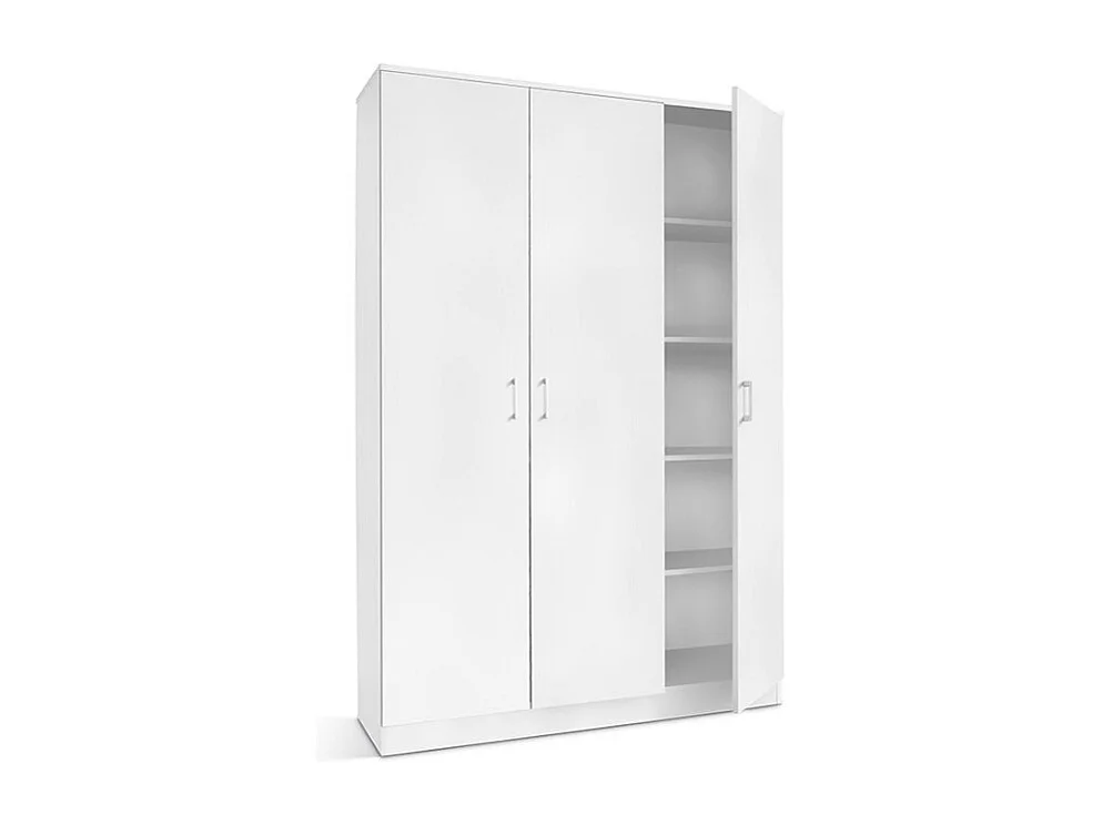 Armoire REY – 3 portes – 120×180 cm – Blanc – Style moderne