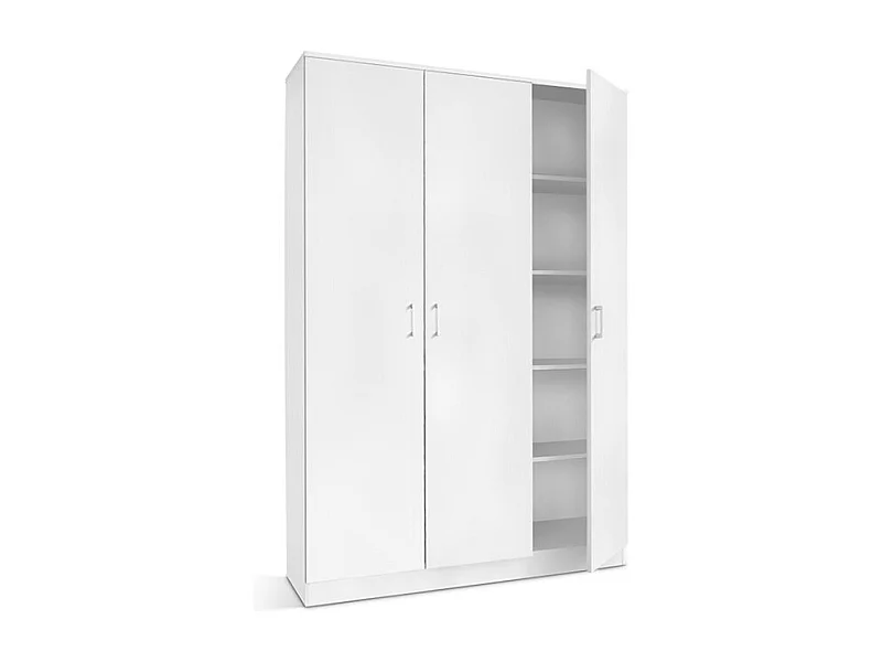 Armoire REY – 3 portes – 120×180 cm – Blanc – Style moderne