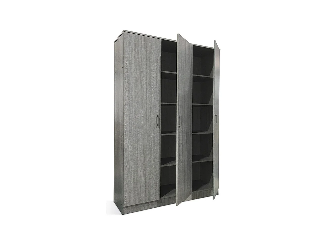 Armoire REY – 3 portes – 120×180 cm – Chêne gris – Style scandinave
