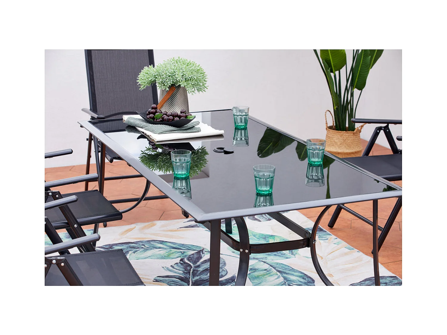 Table de jardin aluminium 10 places RIMINI
