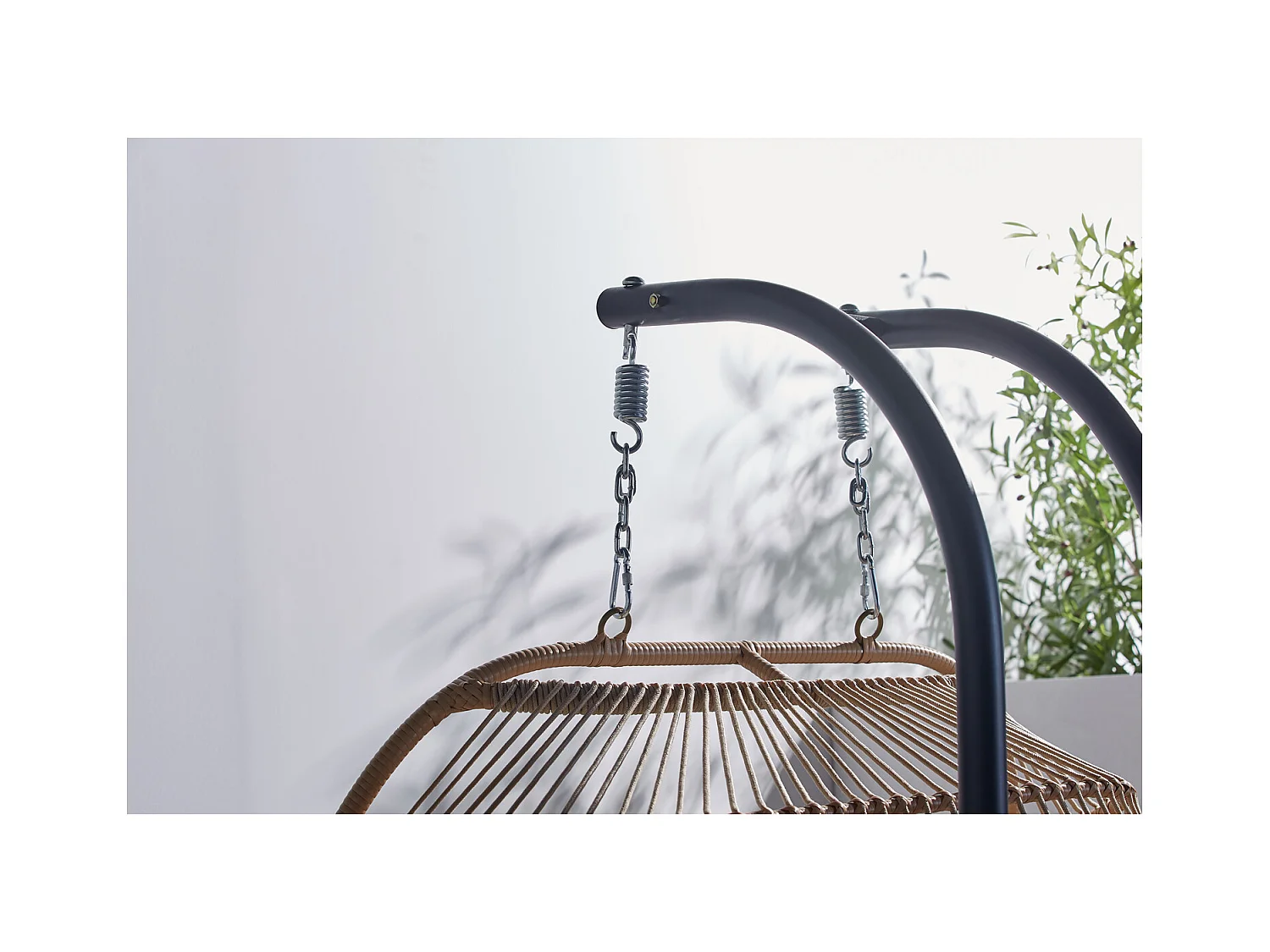 Hangstoel voor 2 personen met rotan effect FARO - Comfortabel en trendy voor binnen en buiten