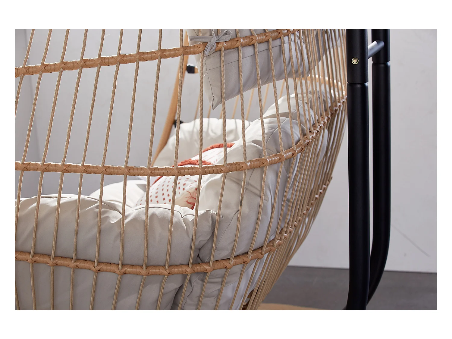 Hangstoel voor 2 personen met rotan effect FARO - Comfortabel en trendy voor binnen en buiten