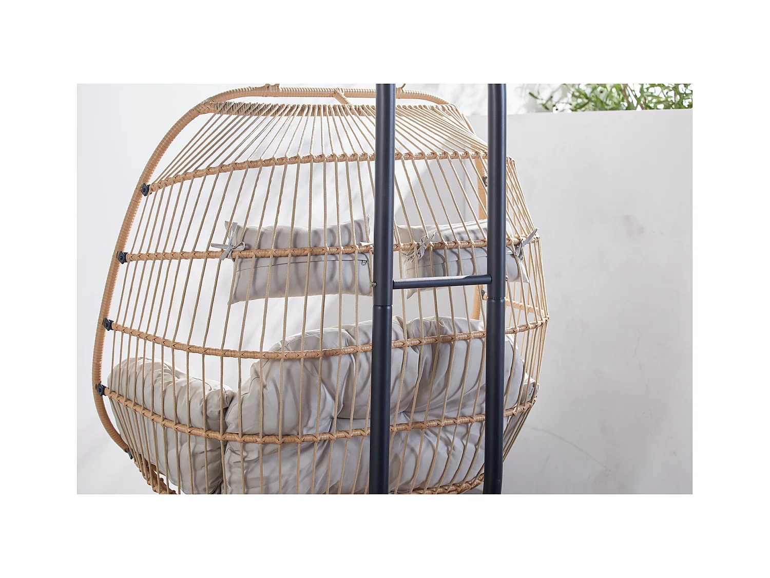 Hangstoel voor 2 personen met rotan effect FARO - Comfortabel en trendy voor binnen en buiten