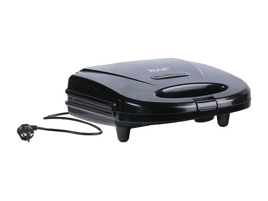 Appareil à sandwich avec plaques de cuisson antiadhésif smiley - LUXIO