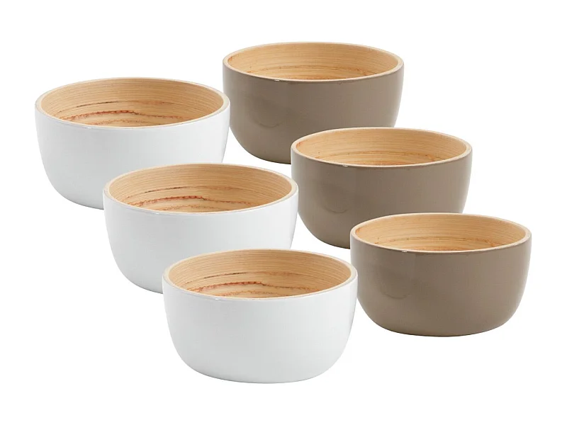 Corbeille en bambou laqué (Lot de 6)