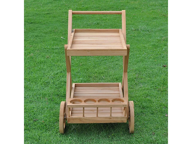 Carrello in teak con ruote KERETA