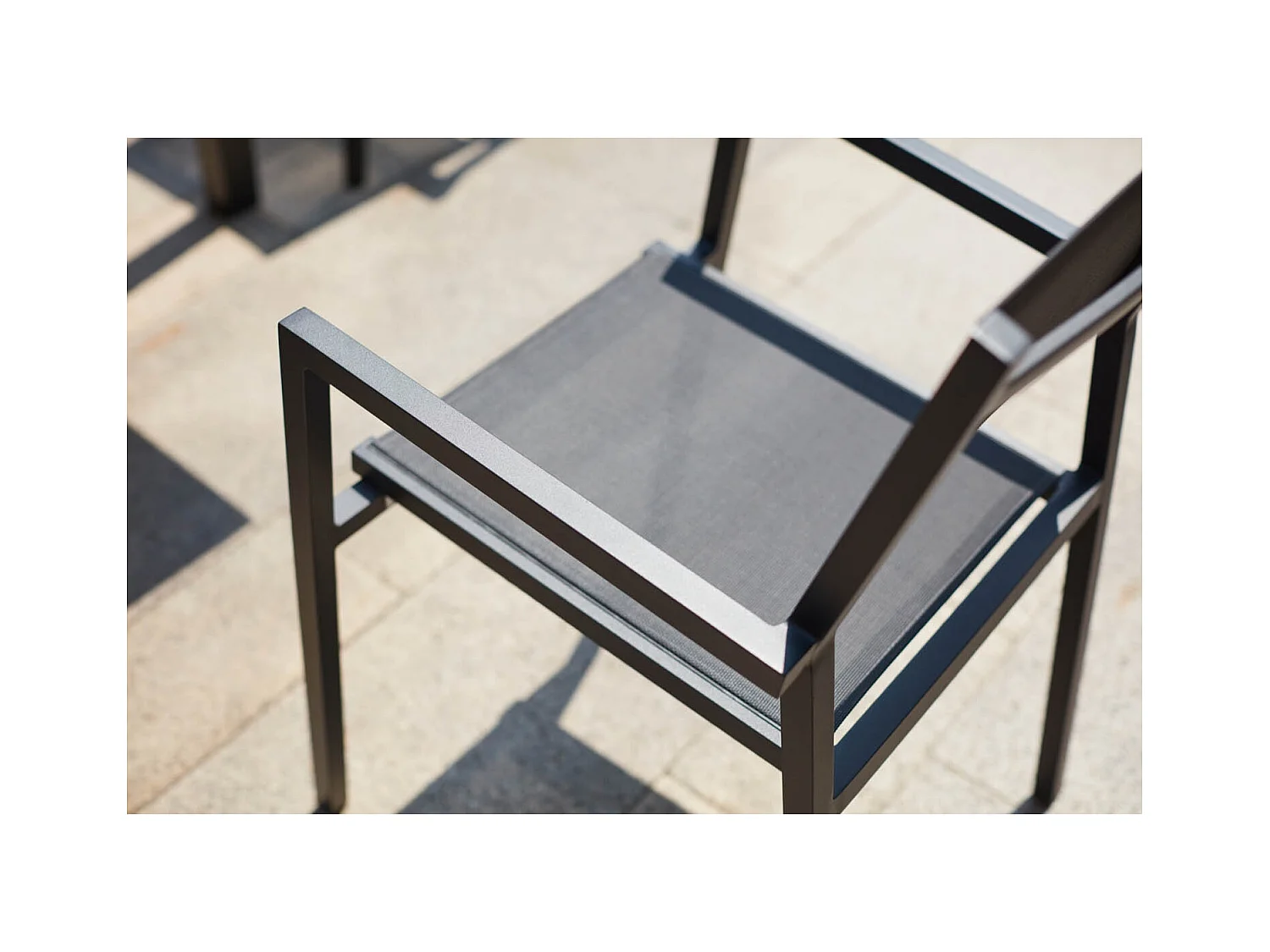 Console extensible et 6 chaises en aluminium OLHAO