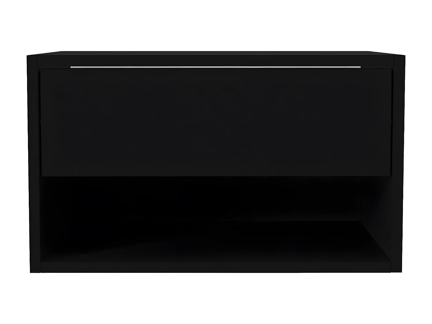 Nachttisch hängend - 1 Schublade & 1 Ablage - Schwarz - RITAMI