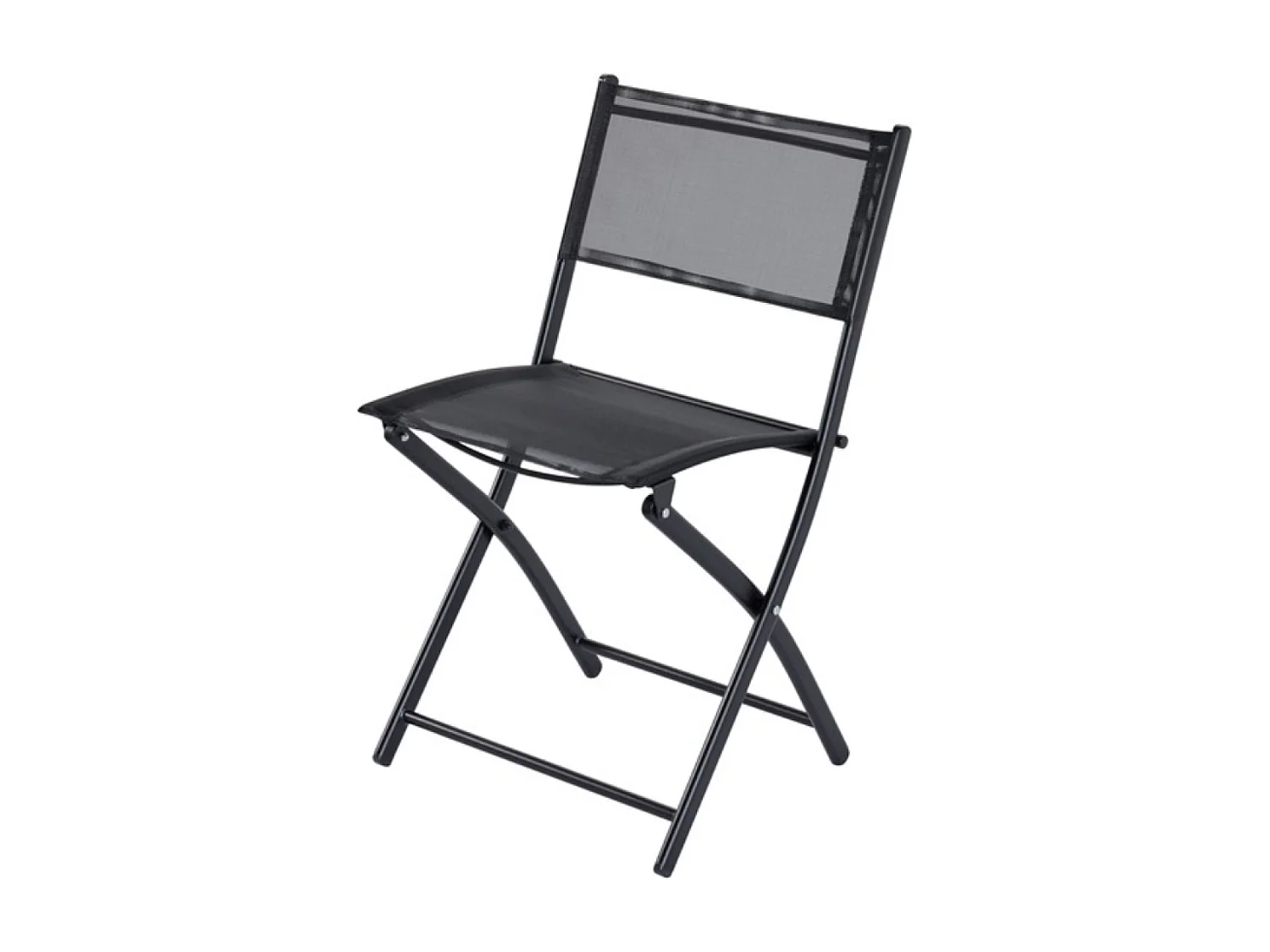 Tuinset MAHON met tafel en 4 inklapbare stoelen van staal en gehard glas