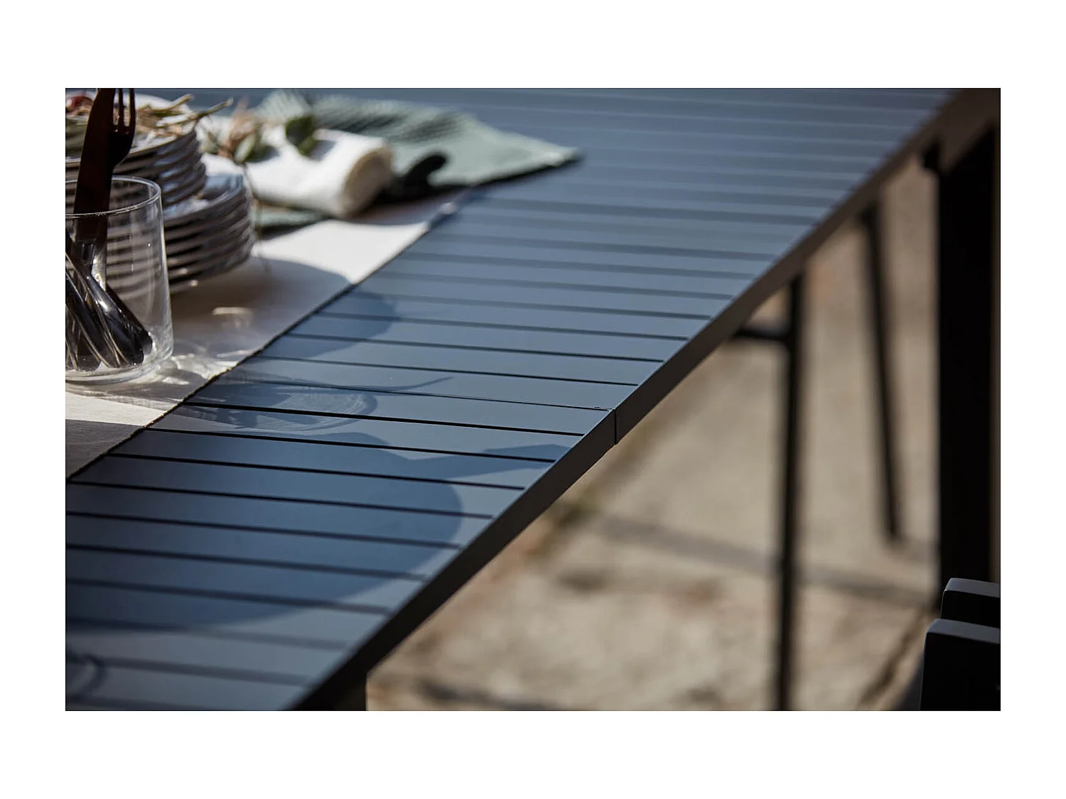 Mesa de jardim extensível em alumínio para 10 pessoas OLAHO