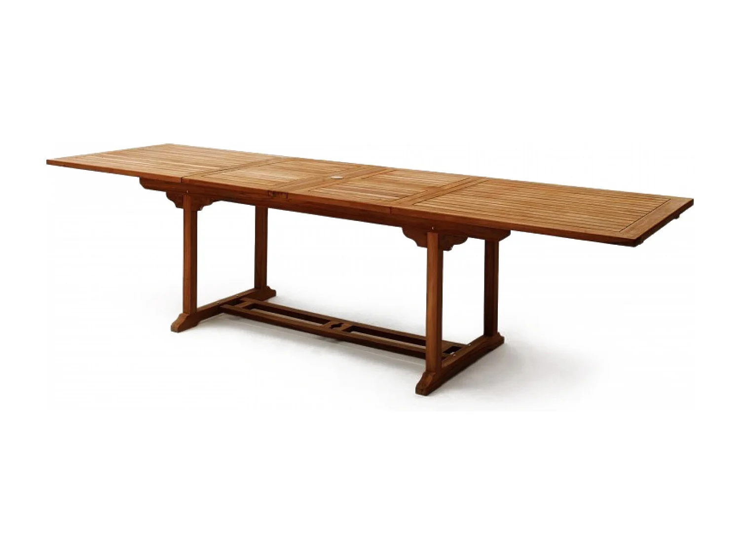 Table rectangulaire 8 chaises et 2 fauteuils en teck huilé LUBOK