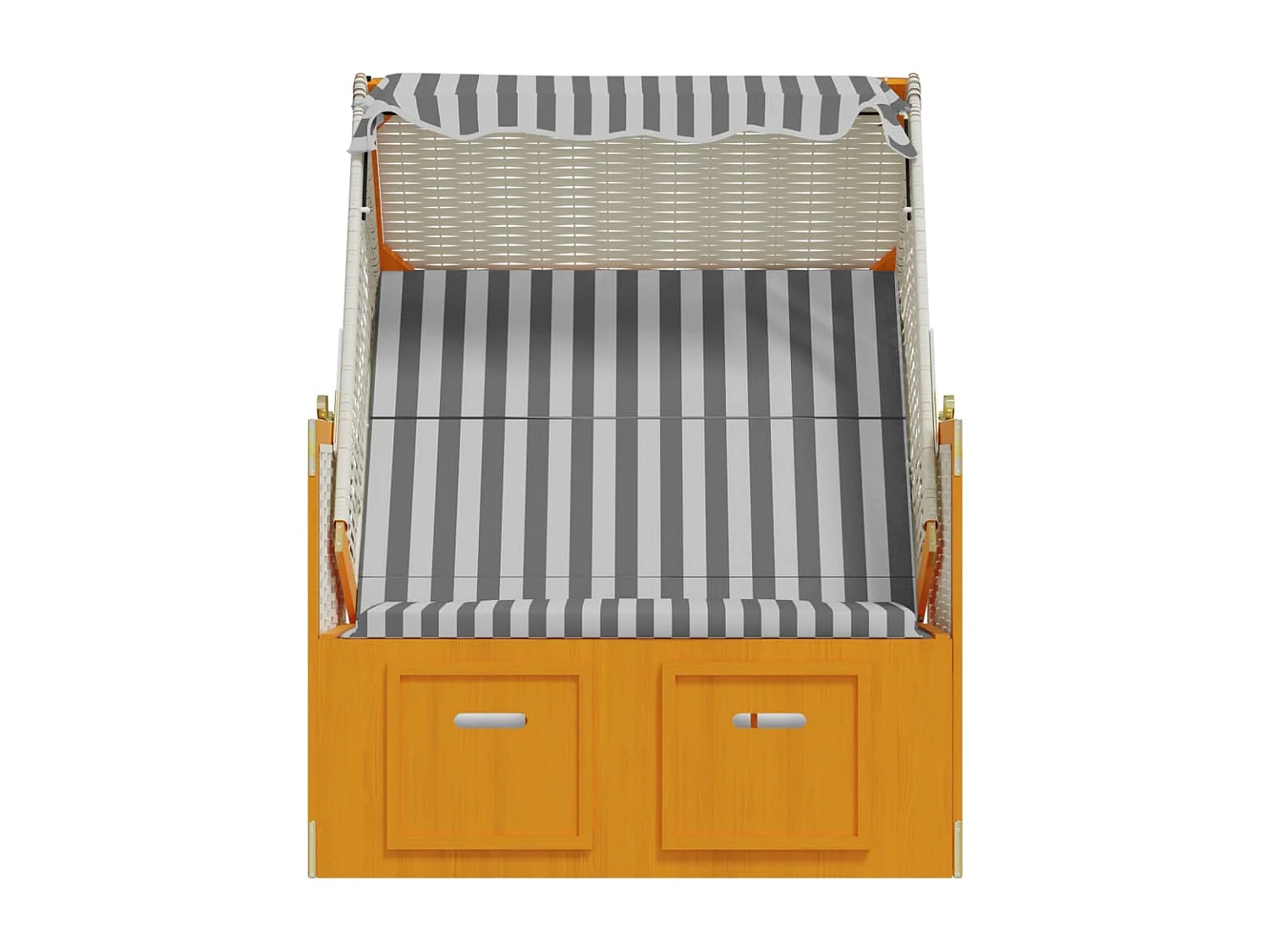 Strandkorb avec auvent résine résine blanche 115 x 55 x 133 cm 02_0012167