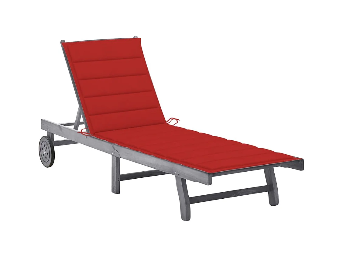 Transat chaise longue bain bois marron 200 x 59 x 30 cm 02_0012480
