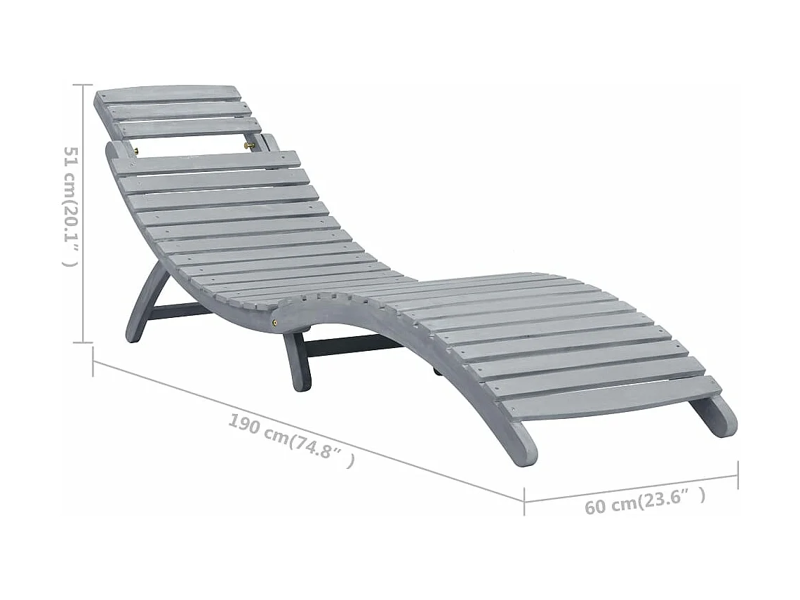 Transat chaise longue bain bois marron 190 x 60 x 51 cm 02_0012468