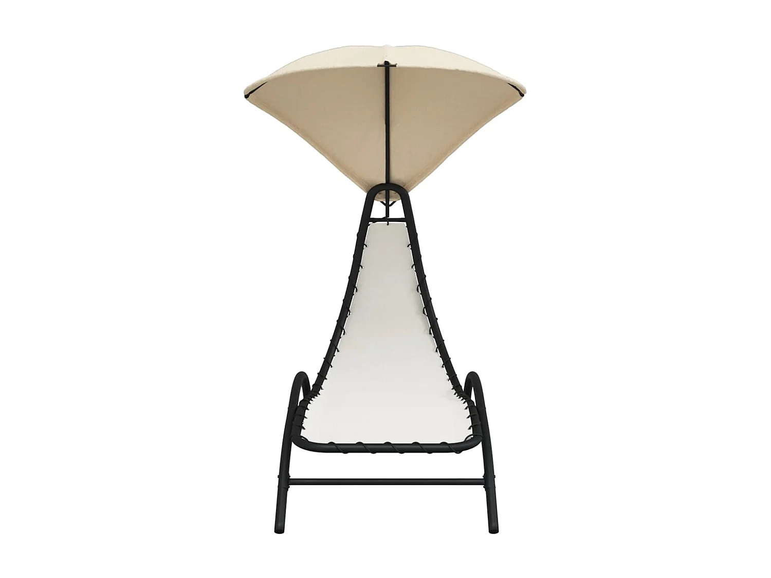 Transat chaise longue bain crème 167 x 80 x 195 cm 02_0012271