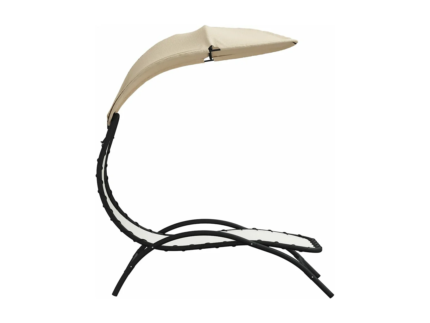 Transat chaise longue bain crème 167 x 80 x 195 cm 02_0012271