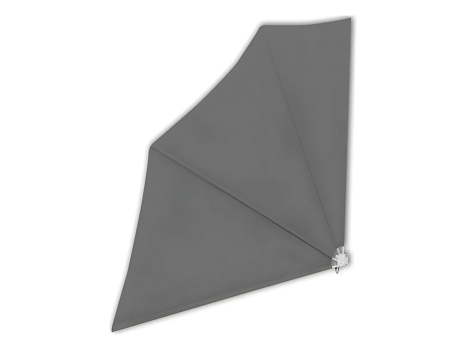 Auvent paravent store brise-vue grise 140 x 140 x 140 cm 02_0007058