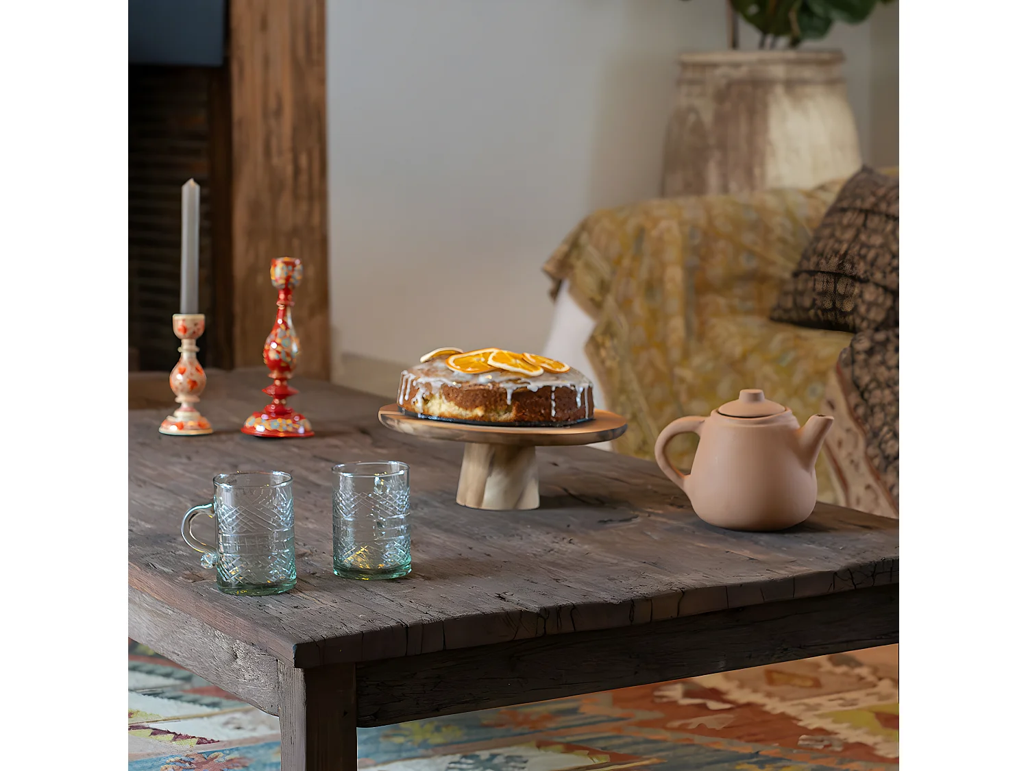 Set de 2 mugs en verre gravé