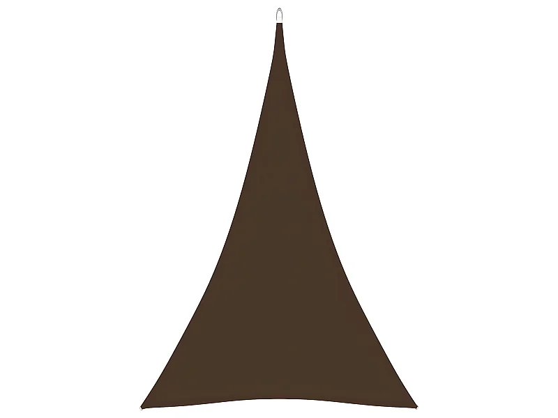 Vela de sombra parasol triangular tela Oxford 5 x 6 x 6 m marrón 02_0009928