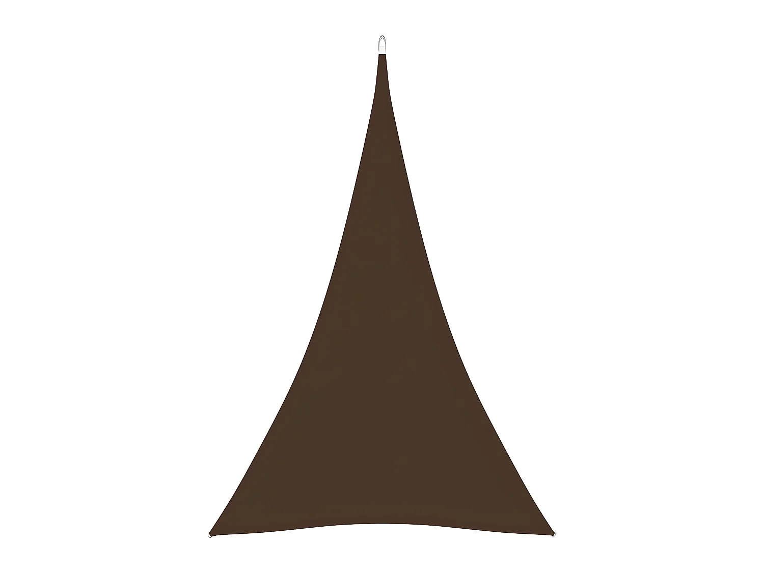 Vela de sombra parasol triangular tela Oxford 5 x 6 x 6 m marrón 02_0009928