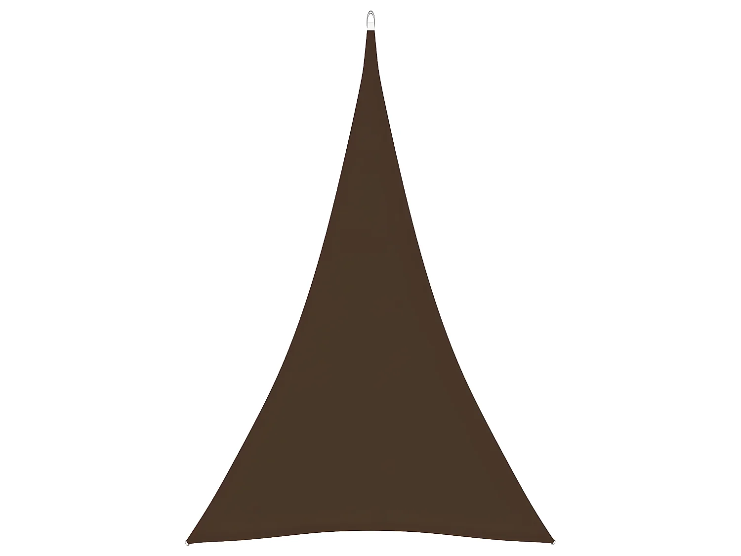 Vela parasole in tessuto Oxford triangolare 5 x 6 x 6 m marrone 02_0009928
