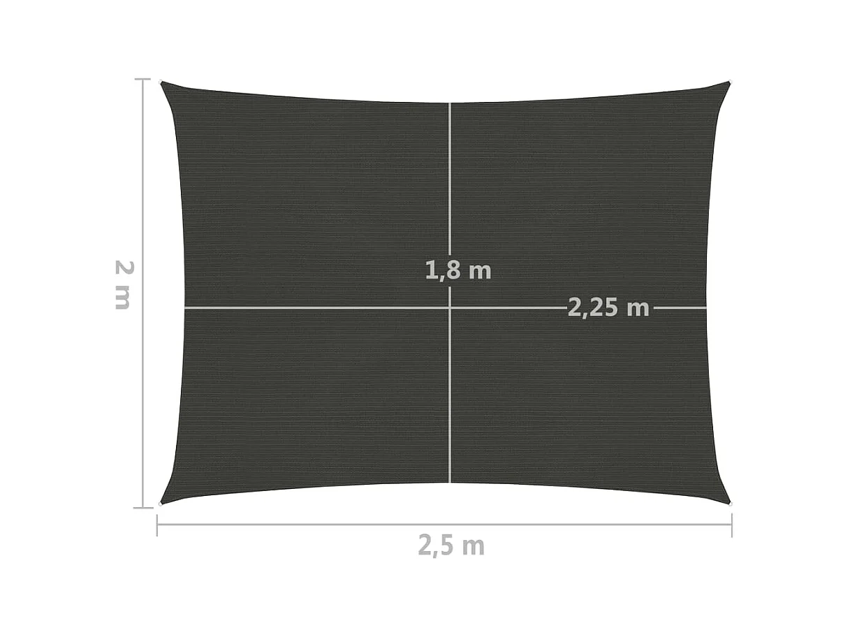 Voile toile d'ombrage parasol 250 x 200 x 200 cm 02_0008910