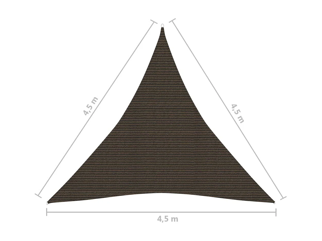 Vela de sombra para sombrilla 160 g/m² 4,5 x 4,5 x 4,5 m HDPE marrón 02_0009161