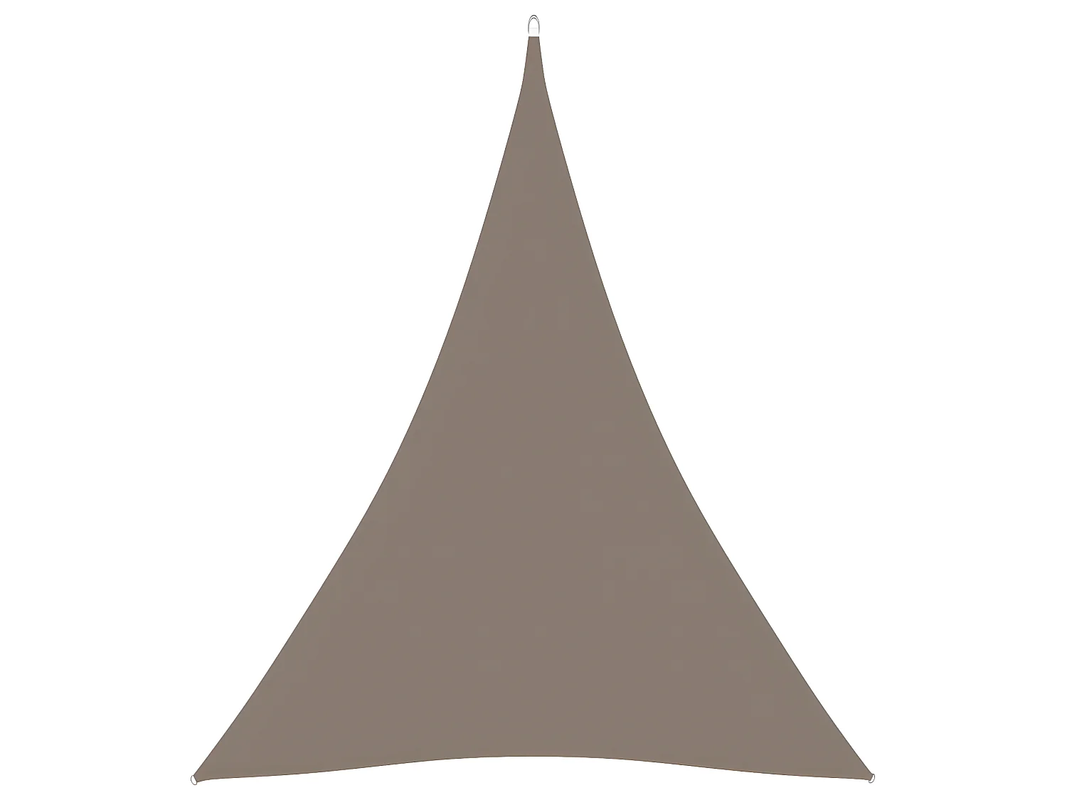 Vela ombreggiante triangolare in tessuto Oxford 3 x 4 x 4 m tortora 02_0009840