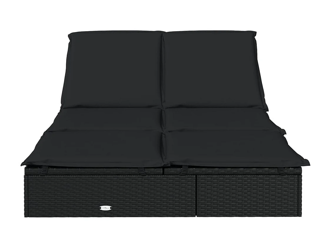 Transat chaise longue bain résine noire 201 x 110 x 20 cm 02_0012946