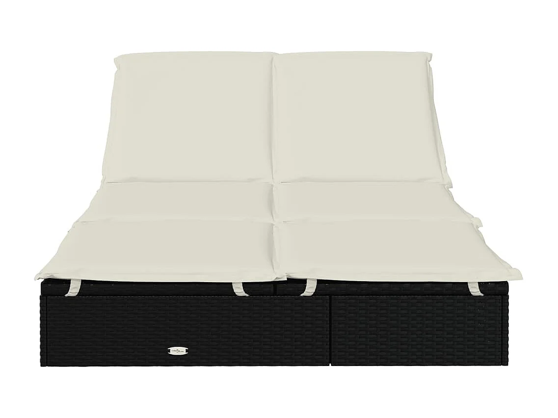 Transat chaise longue bain résine noire 201 x 110 x 20 cm 02_0012945