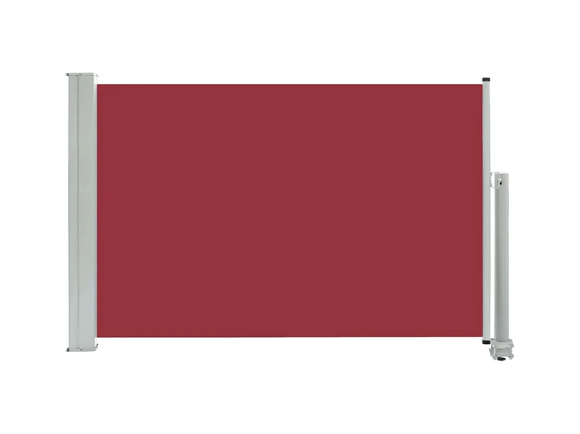 Tela de toldo cortina de privacidade lateral retrátil para pátio jardim terraço varanda tela de proteção visual 60 x 300 cm vermelho 02_0007393