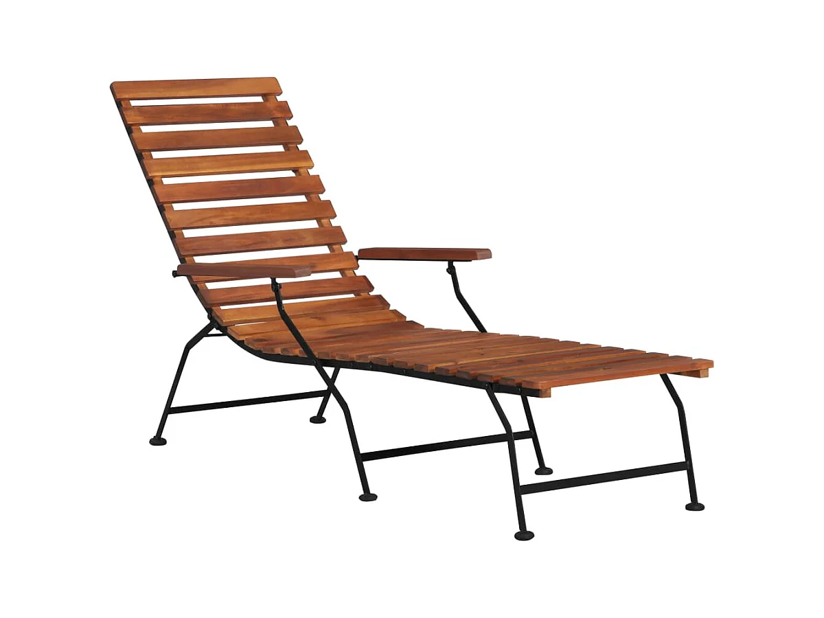 Chaise longue d'extérieur bois bois marron 170 x 60 x 90 cm 02_0011891