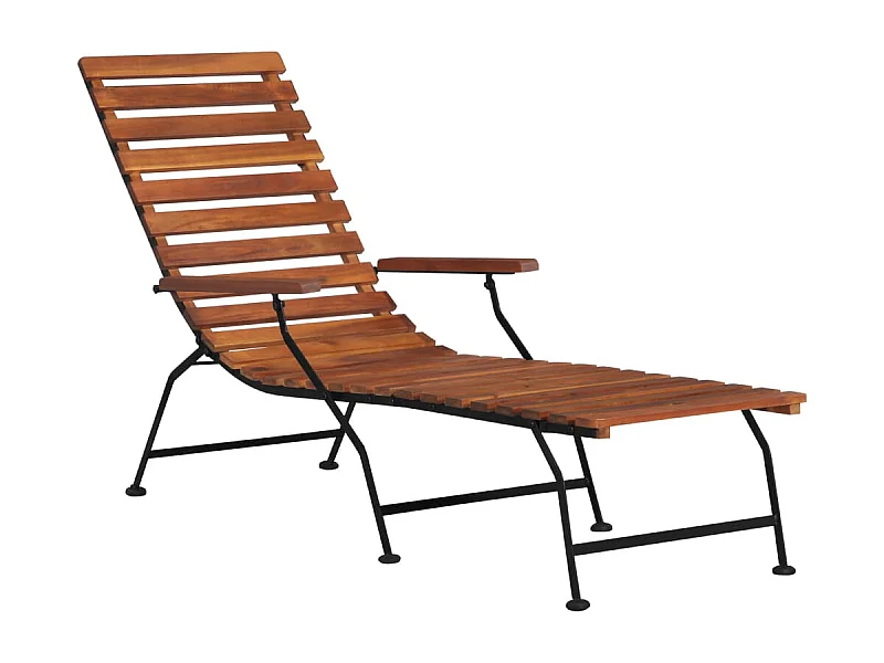 Chaise longue d'extérieur bois bois marron 170 x 60 x 90 cm 02_0011891