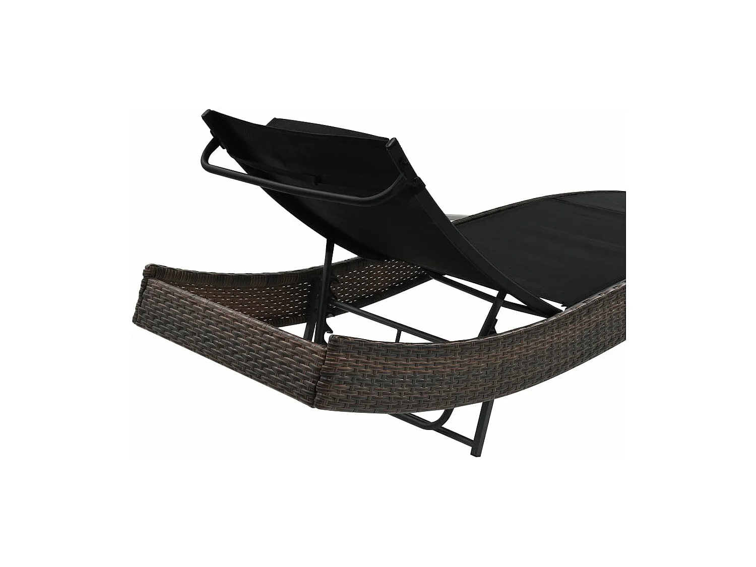 Transat chaise longue bain résine marron 213 x 70 x 40 cm 02_0012558