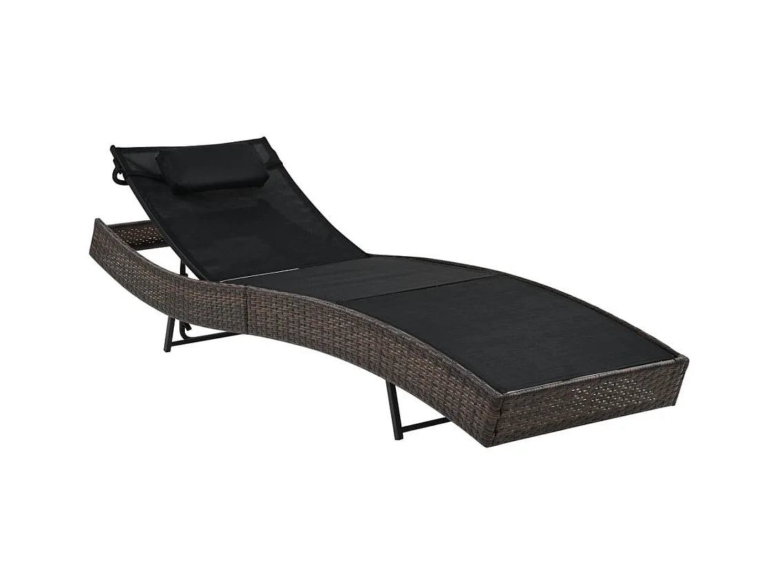 Transat chaise longue bain résine marron 213 x 70 x 40 cm 02_0012558