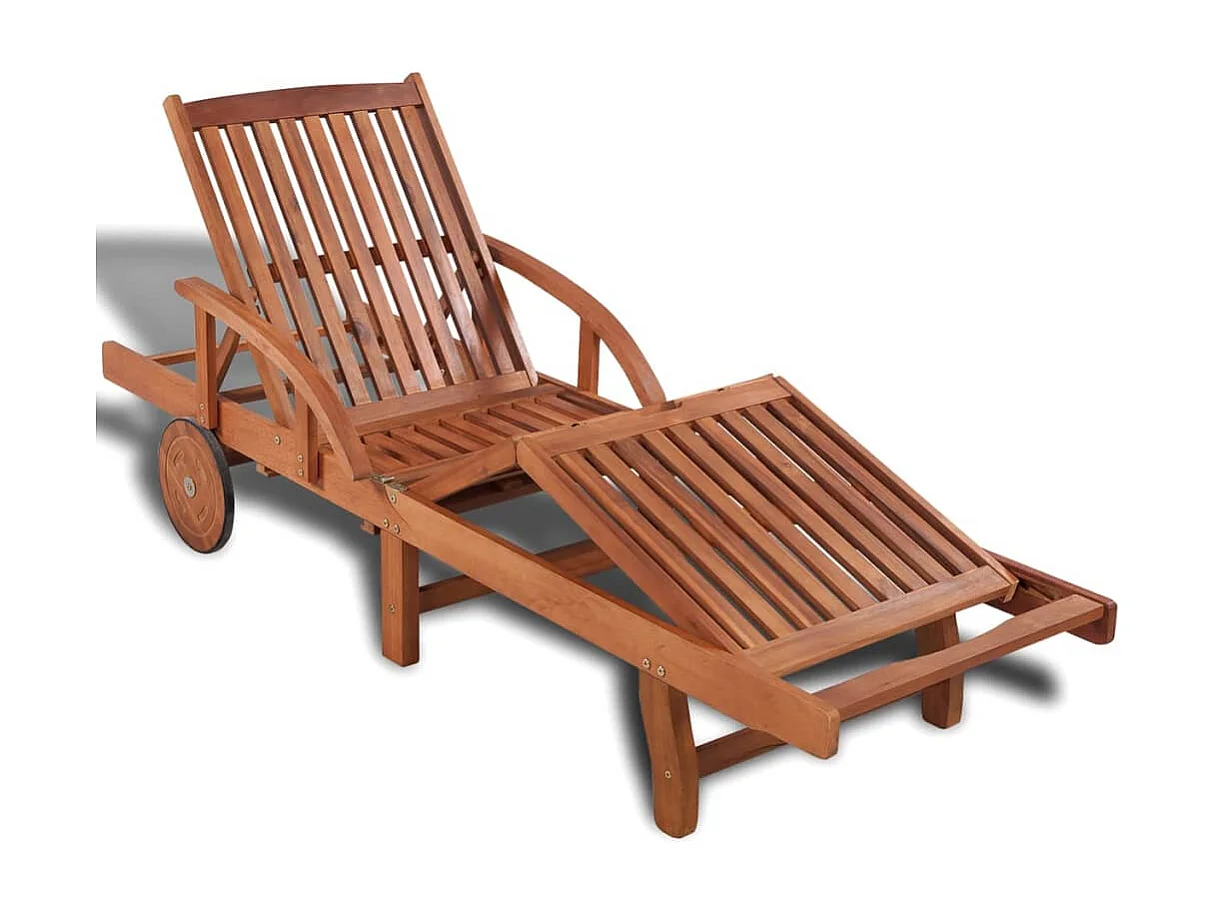 Transat chaise longue bain bois marron 200 x 68 x 30 cm 02_0012702