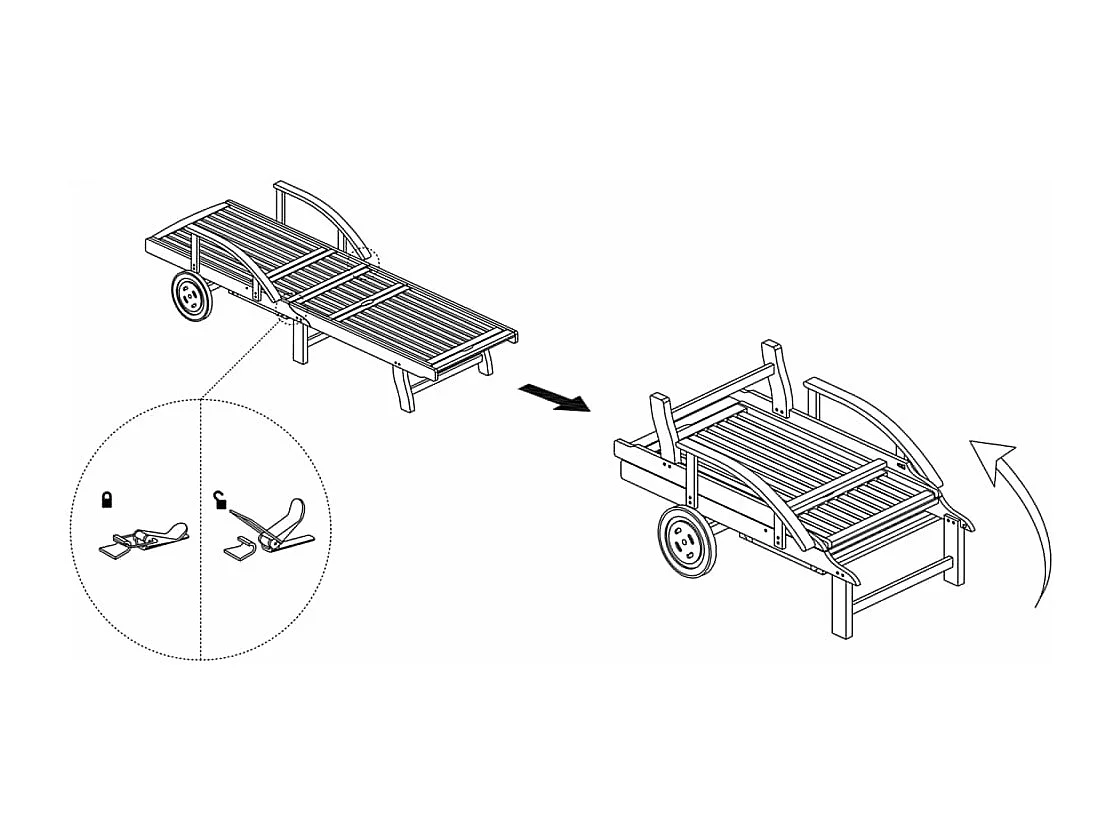 Transat chaise longue bain bois marron 200 x 68 x 30 cm 02_0012702