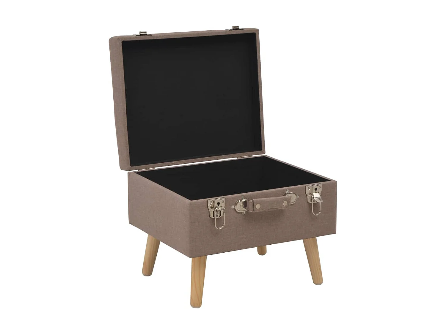 Tabouret de rangement 40 tissu marron 40 x 33 x 33 cm 02_0010895